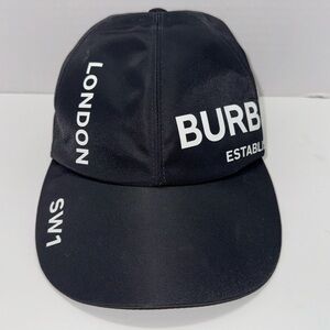 Black Burberry Logo Baseball Cap